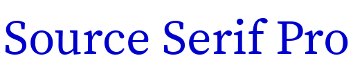 Source Serif Pro Schriftart